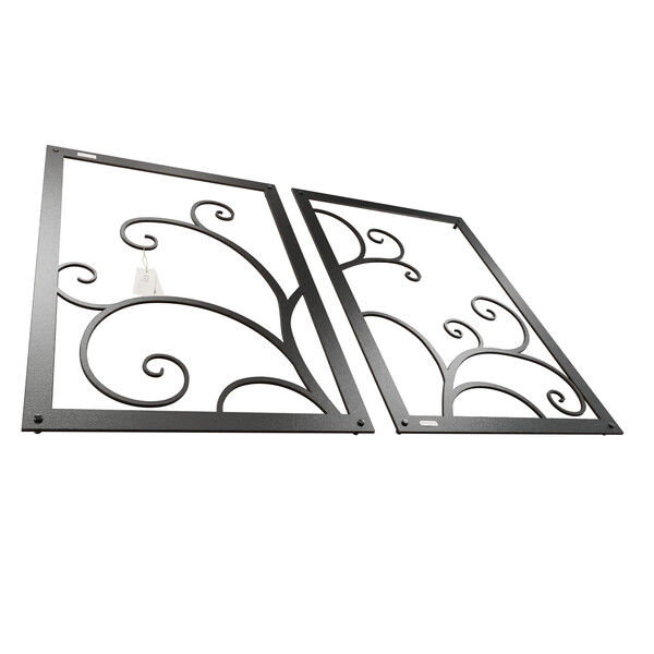 Panel ażurowy 3d Dyptyk Zawijasy 3000927 czarna metki