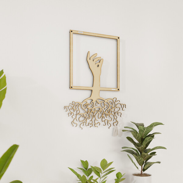 Panel ażurowy 3d Ręka 3000928 ze sklejki brzozowej