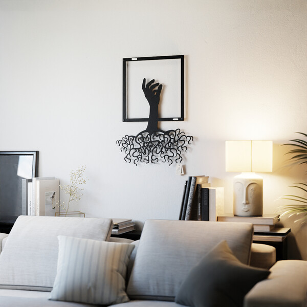 3000928 pięknie wycięte laserem Panel ażurowy 3d Ręka  zdjęcie 6