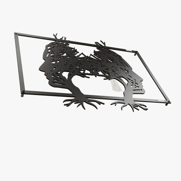 dekoracja na ścianę Panel ażurowy 3d dwie twarze 3000930 czarna hdf