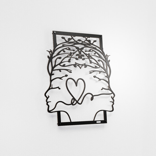 Panel ażurowy 3d głowy i serce 3000934 z płyty meblowej