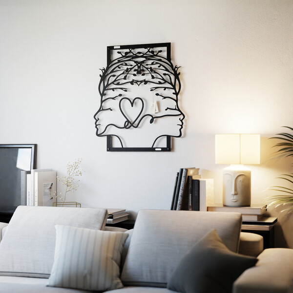 3000934 pięknie wycięte laserem Panel ażurowy 3d głowy i serce  zdjęcie 6