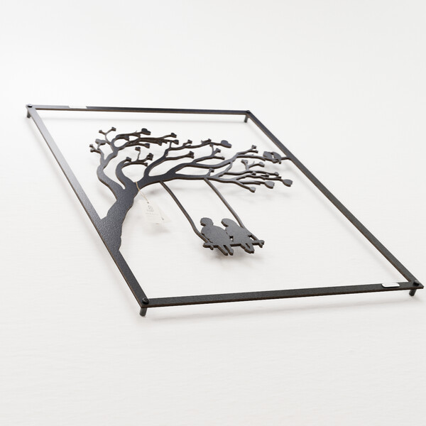 3000936 pięknie wycięte laserem Panel ażurowy 3d huśtawka  z czarnej płyty