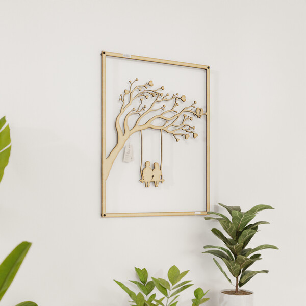 Panel ażurowy 3d huśtawka 3000936 ze sklejki brzozowej