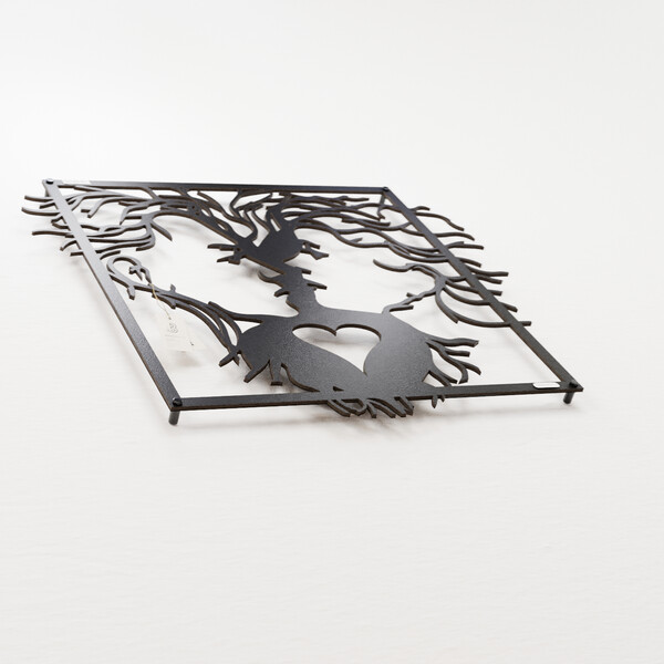 3000938 pięknie wycięte laserem Panel ażurowy 3d twarze  z czarnej płyty