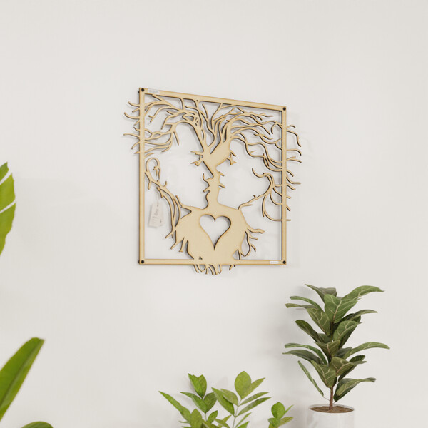 Panel ażurowy 3d twarze 3000938 ze sklejki brzozowej