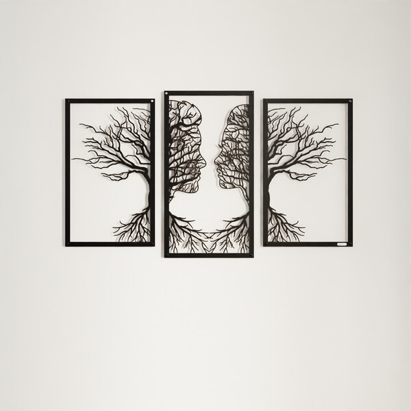 3000942 pięknie wycięte laserem Tryptyk drzewo zakochani  płyta meblowa front