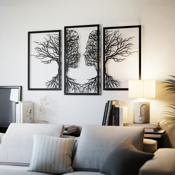 3000942 pięknie wycięte laserem Tryptyk drzewo zakochani  zdjęcie 6