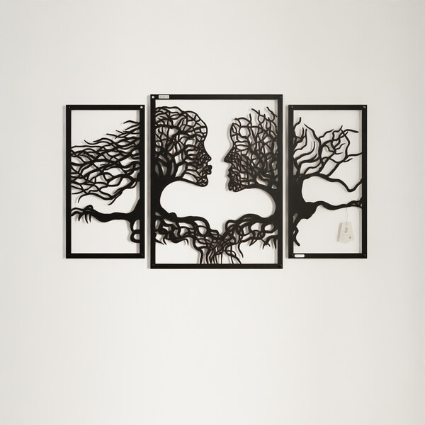 3000943 pięknie wycięte laserem Tryptyk drzewa i zakochani  płyta meblowa front