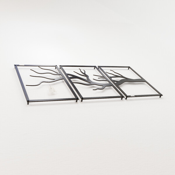 3000945 pięknie wycięte laserem Panele ażurowe 3d gałęzie drzewa  z czarnej płyty