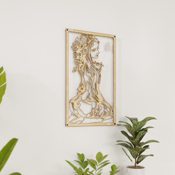 Panel ażurowy 3d kobieta 3000947 ze sklejki brzozowej