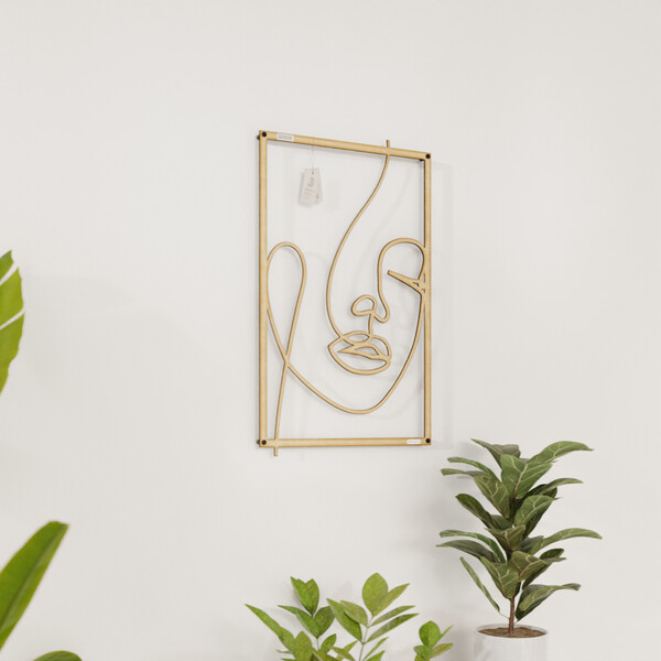 Panel line art kobieta 3000979 ze sklejki brzozowej