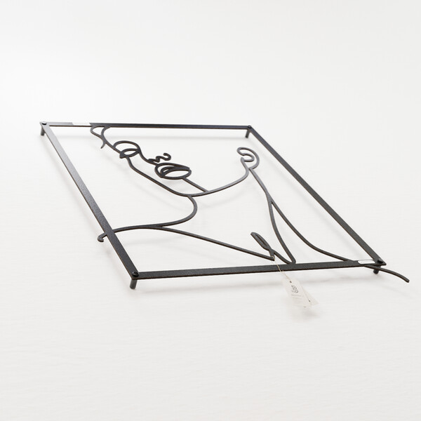 3000981 pięknie wycięte laserem Panel line art kobieta  z czarnej płyty