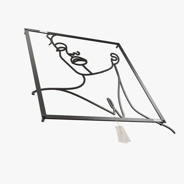 dekoracja na ścianę Panel line art kobieta 3000981 czarna hdf