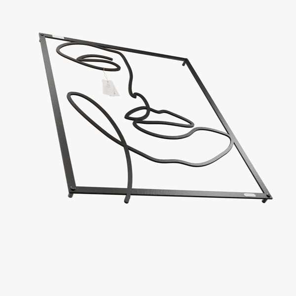 dekoracja na ścianę Panel line art kobieta 3000982 czarna hdf