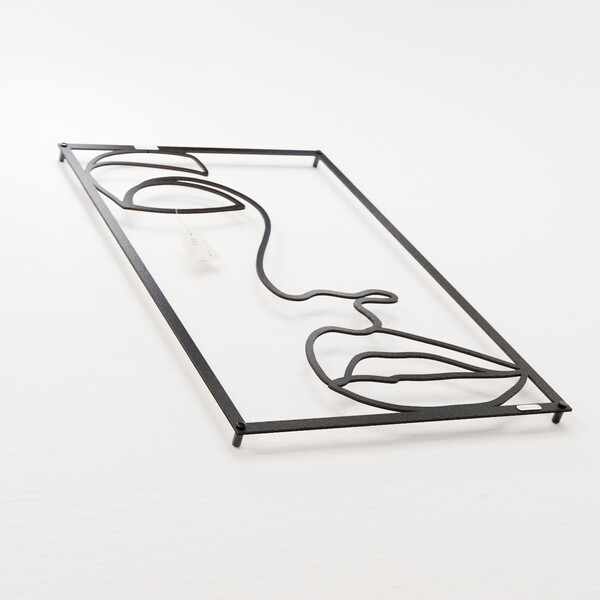 3000983 pięknie wycięte laserem Panel line art kobieta  z czarnej płyty