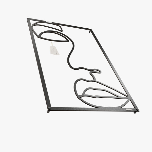 dekoracja na ścianę Panel line art kobieta 3000983 czarna hdf