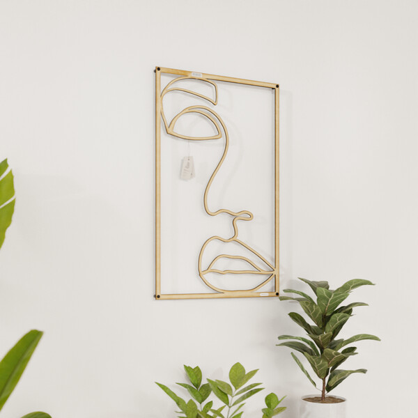 Panel line art kobieta 3000983 ze sklejki brzozowej