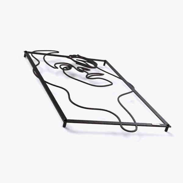 Panel dekoracyjny kobieta 3000984 z czarnej matowej płyty