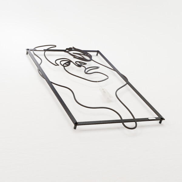 3000984 pięknie wycięte laserem Panel dekoracyjny kobieta  z czarnej płyty