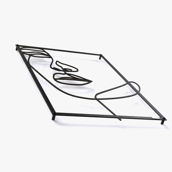 Panel dekoracyjny kobieta 3000988 z czarnej matowej płyty