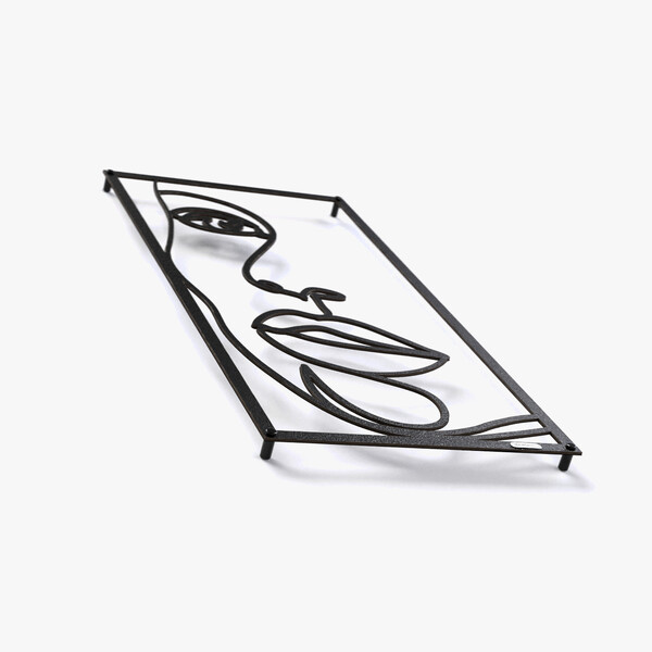 Panel dekoracyjny kobieta 3000991 z czarnej matowej płyty