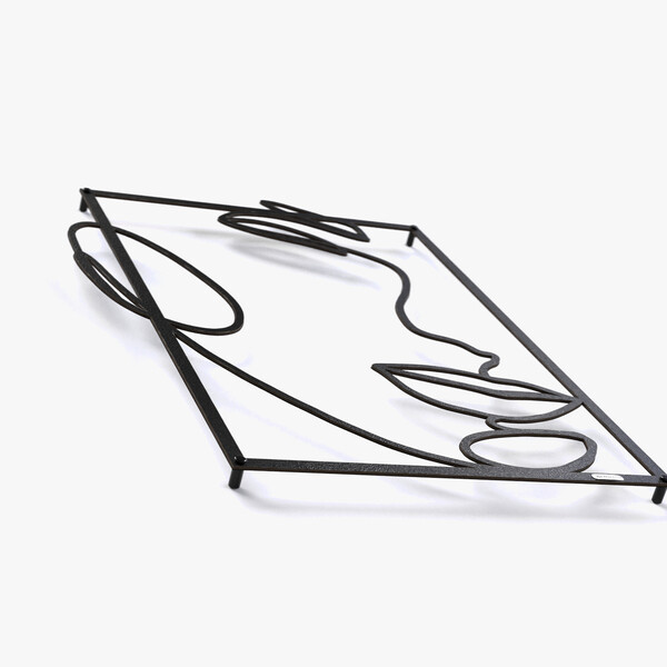 Panel dekoracyjny kobieta 3000994 z czarnej matowej płyty