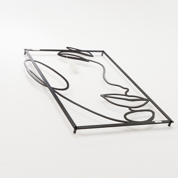 3000994 pięknie wycięte laserem Panel dekoracyjny kobieta  z czarnej płyty