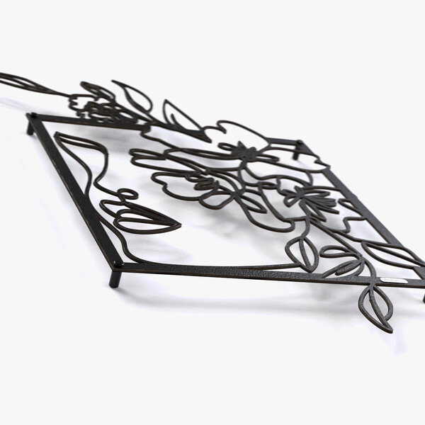 Panel dekoracyjny kobieta 3000998 z czarnej matowej płyty