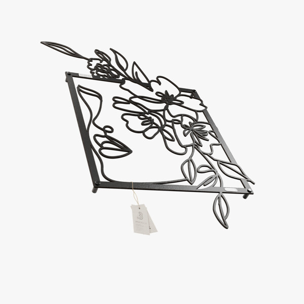 dekoracja na ścianę Panel dekoracyjny kobieta 3000998 czarna hdf