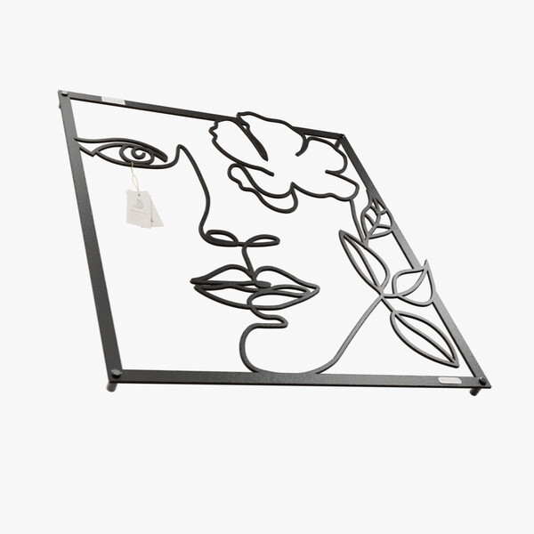 dekoracja na ścianę Panel dekoracyjny kobieta 3000999 czarna hdf