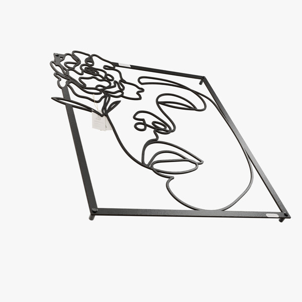 dekoracja na ścianę Panel dekoracyjny kobieta 3001000 czarna hdf