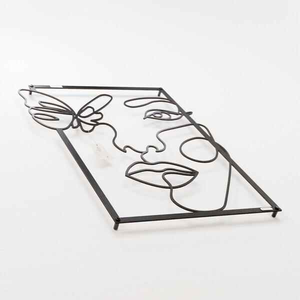 3001001 pięknie wycięte laserem Panel dekoracyjny kobieta  z czarnej płyty