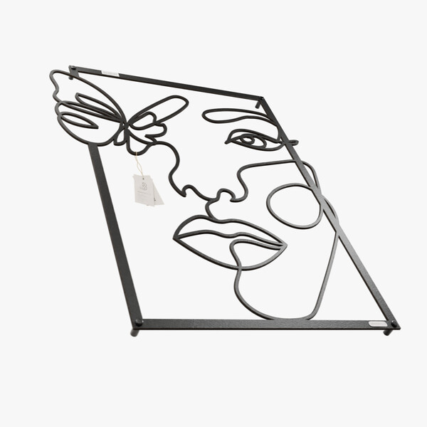 dekoracja na ścianę Panel dekoracyjny kobieta 3001001 czarna hdf