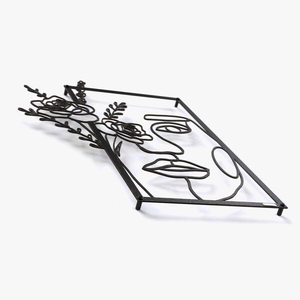 Panel dekoracyjny kobieta 3001003 z czarnej matowej płyty