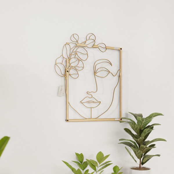 Panel dekoracyjny twarz kobiety 3001009 ze sklejki brzozowej