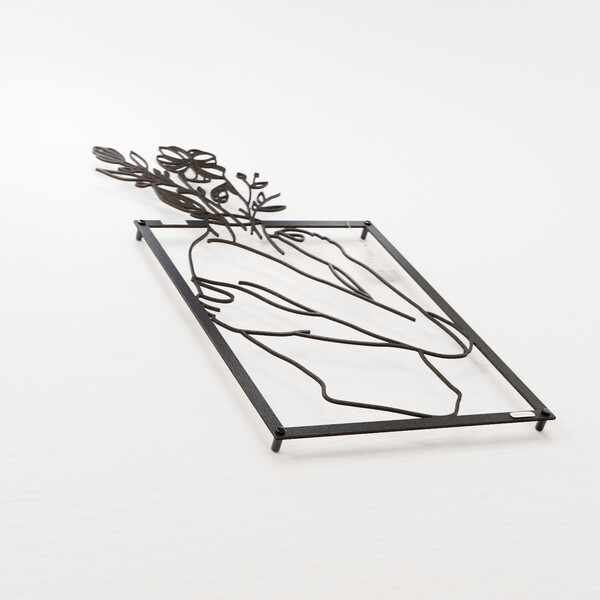 3001011 pięknie wycięte laserem Panel dekoracyjny postać kobiety  z czarnej płyty