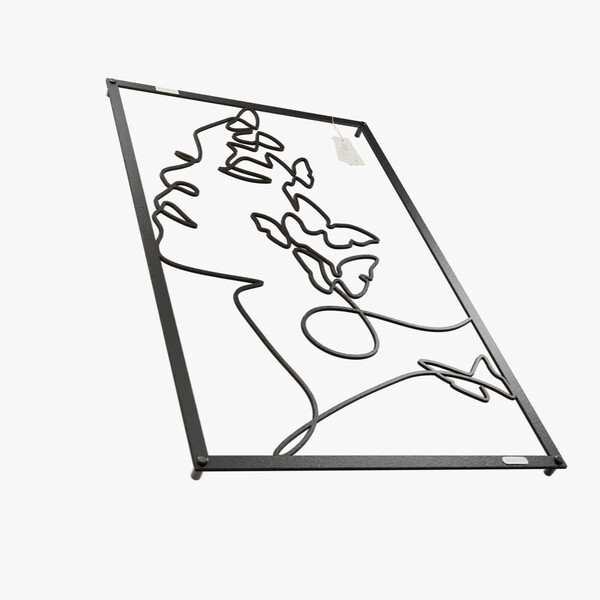 dekoracja na ścianę Panel dekoracyjny kobieta z motylami 3001012 czarna hdf