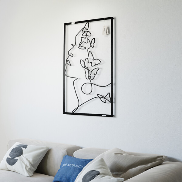 3001012 pięknie wycięte laserem Panel dekoracyjny kobieta z motylami  zdjęcie 3