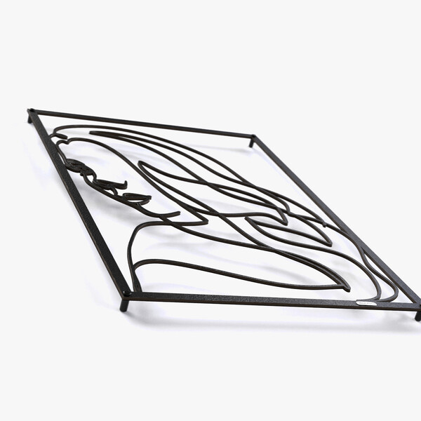 Panel dekoracyjny głowa kobiety 3001013 z czarnej matowej płyty