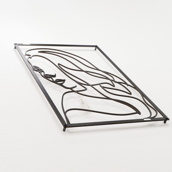 3001013 pięknie wycięte laserem Panel dekoracyjny głowa kobiety  z czarnej płyty