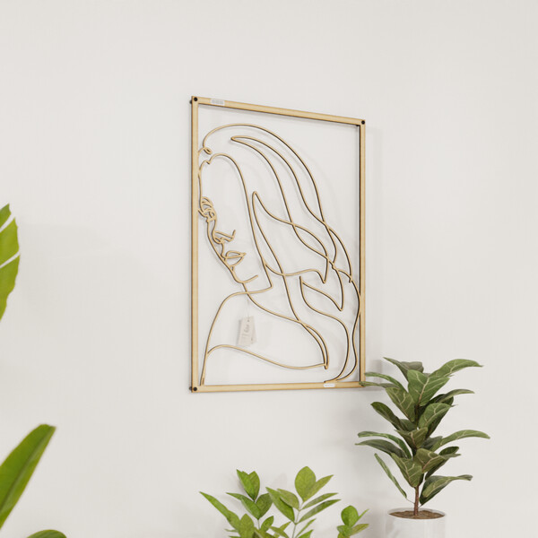 Panel dekoracyjny głowa kobiety 3001013 ze sklejki brzozowej