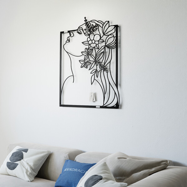 3001016 pięknie wycięte laserem Panel dekoracyjny kobieta z kwiatami  zdjęcie 3