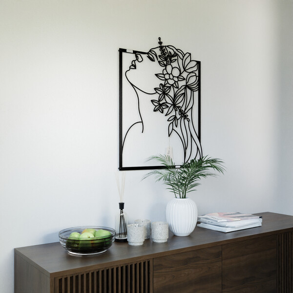 Panel dekoracyjny kobieta z kwiatami 3001016 zdjęcie 4