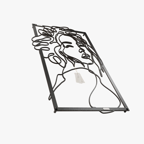 dekoracja na ścianę Panel dekoracyjny postać kobiety 3001017 czarna hdf