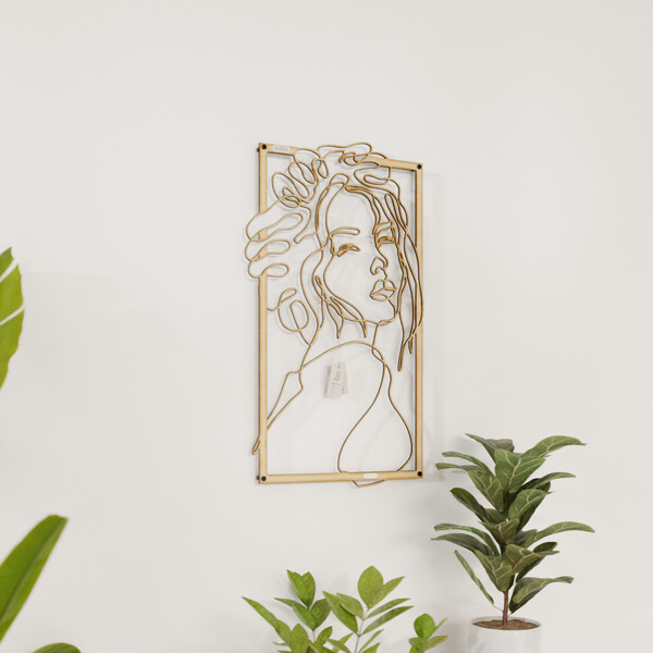 Panel dekoracyjny postać kobiety 3001017 ze sklejki brzozowej