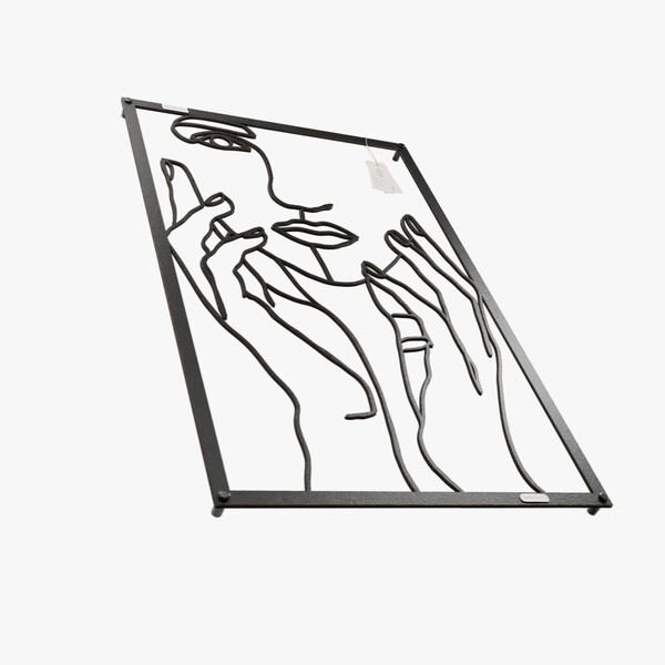 dekoracja na ścianę Panel dekoracyjny dłonie kobiety 3001019 czarna hdf