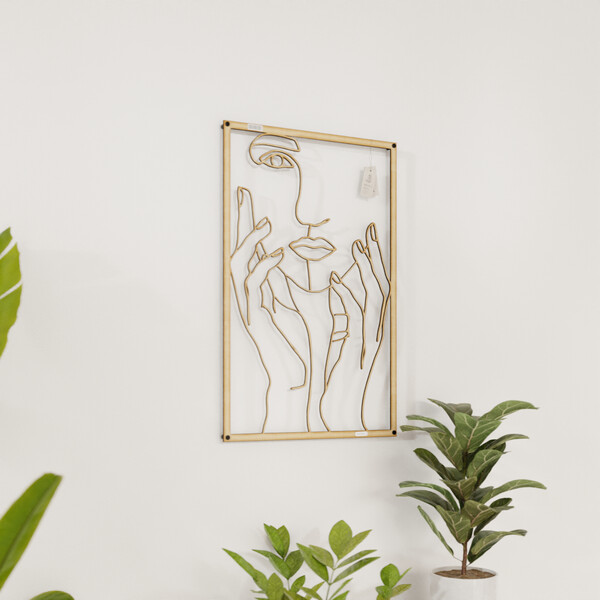 Panel dekoracyjny dłonie kobiety 3001019 ze sklejki brzozowej