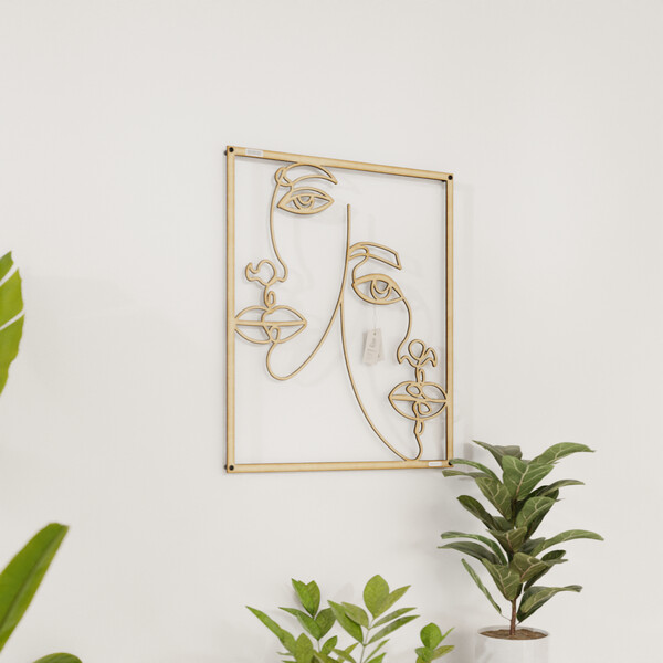 Panel dekoracyjny dwie postaci 3001022 ze sklejki brzozowej