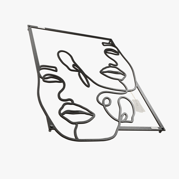 dekoracja na ścianę Panel dekoracyjny dwie twarze 3001024 czarna hdf